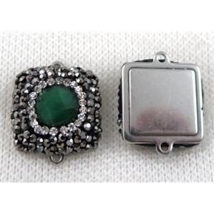 gemstone connector paved rhinestone, approx 16-25mm [GMPDA6140]