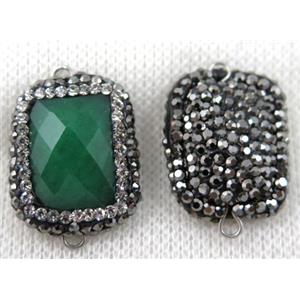 gemstone connector paved rhinestone, approx 16-25mm [GMPDA6141]