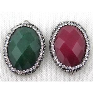 gemstone connector paved rhinestone, approx 20-30mm [GMPDA6146]