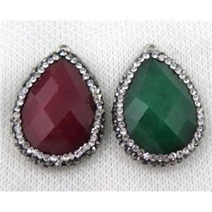 gemstone connector paved rhinestone, approx 20-30mm [GMPDA6147]