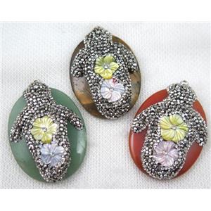 gemstone connector paved rhinestone, approx 35-55mm [GMPDA6151]