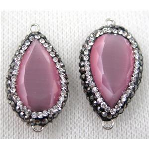 gemstone connector paved rhinestone, approx 18-38mm [GMPDA6174]