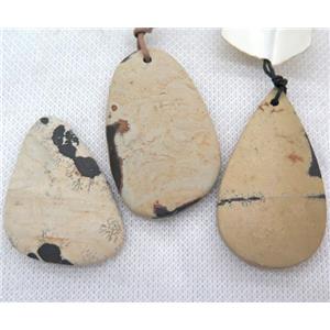 yellow chohua jasper pendant, freeform, approx 20-50mm [GMPDA6261]