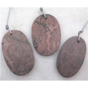 red chohua jasper pendant, freeform, approx 20-50mm [GMPDA6262]