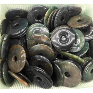 green moss agate pendant, dount, approx 50mm dia [GMPDA6358-50MM]