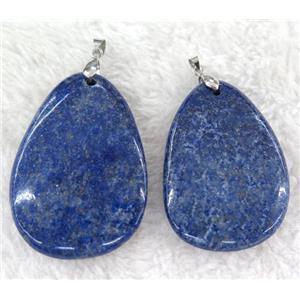 Lapis Lazuli pendant, teardrop, blue, approx 35-55mm [GMPDA6762]