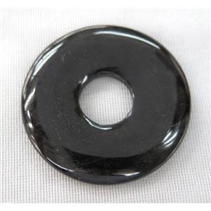 black agate onyx donut pendant, approx 45-50mm [GMPDA7121]