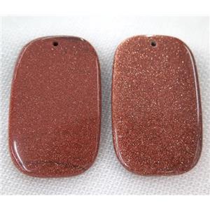 gold SandStone pendant, rectangle, approx 30-60mm [GMPDA7144]