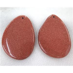 gold SandStone pendant, oval, approx 30-60mm [GMPDA7145]