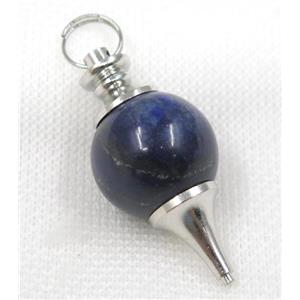 Lapis Lazuli Globe pendant, round, blue, approx 20mm dia [GMPDA7943]