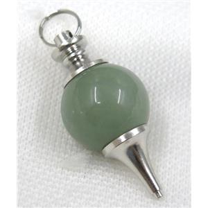 Green Aventurine Globe pendant, round, approx 20mm dia [GMPDA7945]