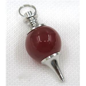 Red Agate Globe pendant, round, approx 20mm dia [GMPDA7947]