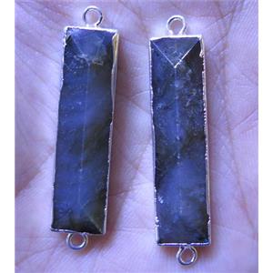 labradorite connector, faceted, rectangle, approx 8-40mm [GMPDA8082]