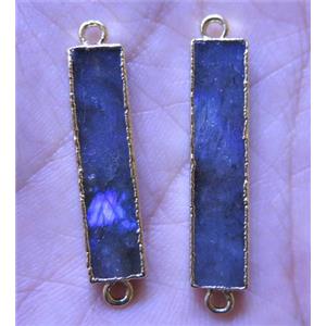 labradorite rectangle connector, gold plated, approx 7-30mm [GMPDA8083]