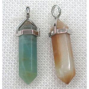 Amazonite bullet pendant, approx 10-30mm [GMPDA8646]