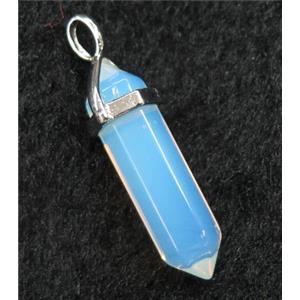white opalite bullet pendant, approx 10-30mm [GMPDA8650]