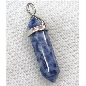 blue Sodalite bullet pendant, approx 10-30mm [GMPDA8658]