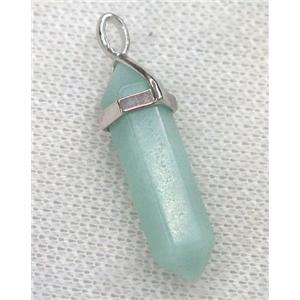 amazonite bullet pendant, blue dye, approx 10-30mm [GMPDA8683]