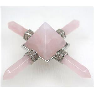 Rose Quartz Pyramid, approx 60x60mm [GMPDA8926]