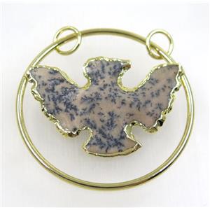 agate pendant, gold plated, approx 30-60mm [GMPDA9008]