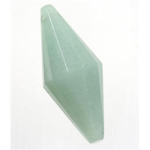 green aventurine pendulum pendant, approx 15-38mm [GMPDA9245]