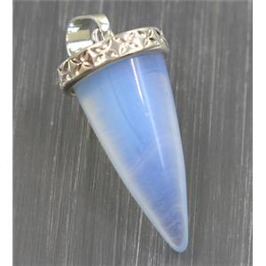white opalite bullet pendant, approx 11-25mm [GMPDA9250]