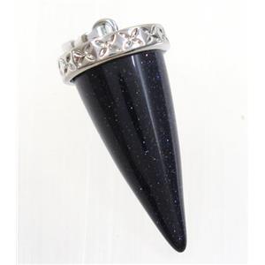 bule sandstone bullet pendant, approx 11-25mm [GMPDA9255]