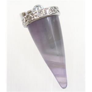 Amethyst bullet pendant, approx 11-25mm [GMPDA9260]