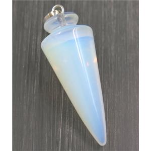 white opalite bullet pendant, approx 16-40mm [GMPDA9263]