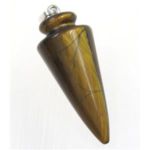 tiger eye stone bullet pendant, approx 16-40mm [GMPDA9268]