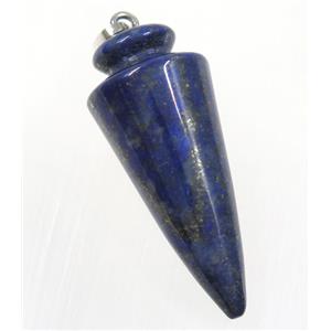 blue Lapis Lazuli bullet pendant, approx 16-40mm [GMPDA9270]