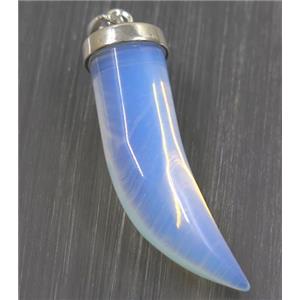 white opalite horn pendant, approx 11-40mm [GMPDA9272]