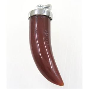 red agate horn pendant, approx 11-40mm [GMPDA9279]