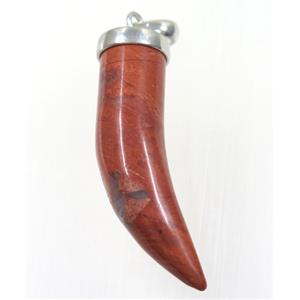 red jasper horn pendant, approx 11-40mm [GMPDA9280]