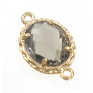 gemstone connector, gold plated, approx 10x12mm [GMPDA9291]