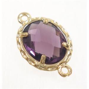 gemstone connector, gold plated, approx 10x12mm [GMPDA9292]