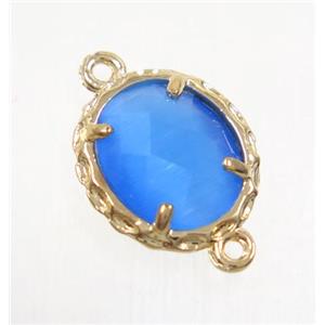 gemstone connector, gold plated, approx 10x12mm [GMPDA9297]