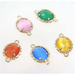 gemstone connector, gold plated, approx 10x12mm [GMPDA9298]