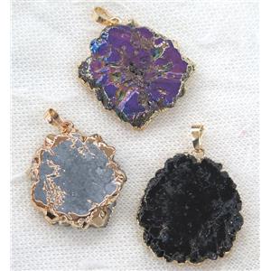 gemstone pendant, freeform, approx 15-30mm [GMPDA9341]