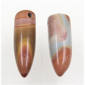 red Ocean Agate bullet pendant, approx 12-40mm [GMPDA9381]