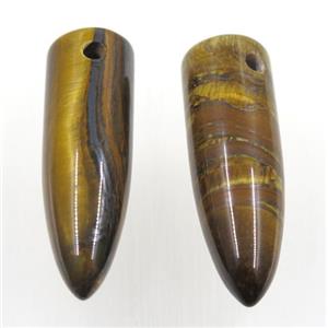 yellow Tiger eye stone bullet pendant, approx 12-40mm [GMPDA9385]