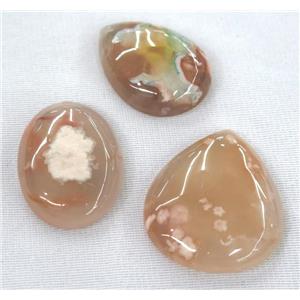 lt.pink Cherry Agate pendant, mix shape, approx 15-60mm [GMPDA9397]