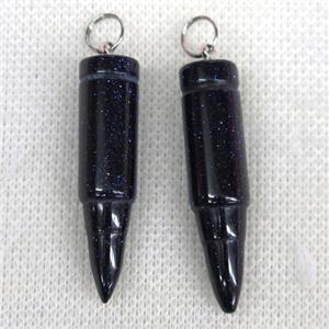 blue Sandstone bullet pendant, approx 10x40mm [GMPDA9815]