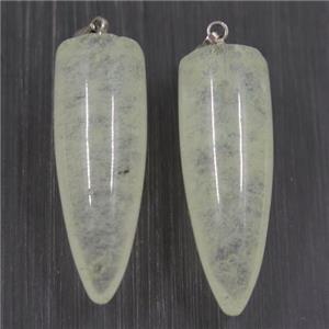 watermelon Quartz bullet pendant, approx 10-30mm [GMPDA9853]