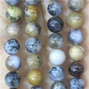 round Moss Opal Jasper beads, multi-color, approx 6mm dia [GMRD1462-6MM]