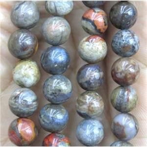 Morocco Red Lace Agate Beads, round, multicolor, approx 10mm dia [GMRD1471-10MM]