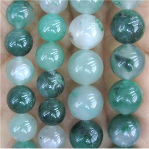 African Green chalcedony bead, round, approx 8mm dia [GMRD1477-8MM]
