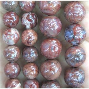 red Pomergranite jasper Beads, round, approx 8mm dia [GMRD1478-8MM]