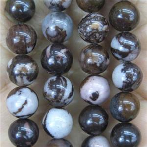 round outback jasper beads, coffee, approx 4mm dia [GMRD1480-4MM]