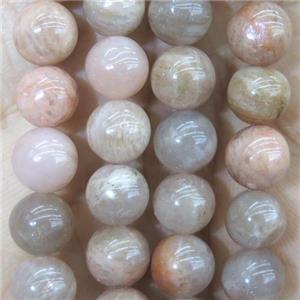 MoonStone round Bead, pink, approx 4mm dia [GMRD1484-4MM]